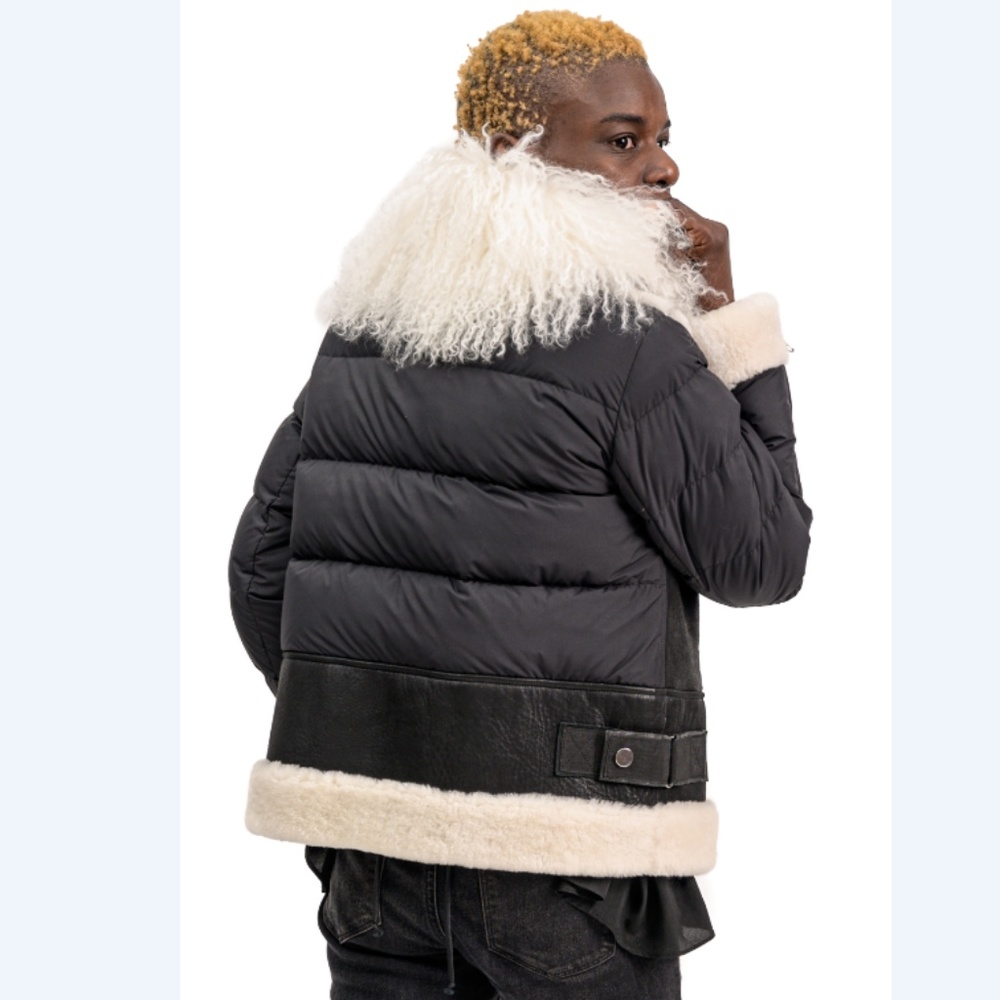 SOLD* SALE Lamb Leather Shearling with Tibetan Lamb Fur - Picture 2 of 2